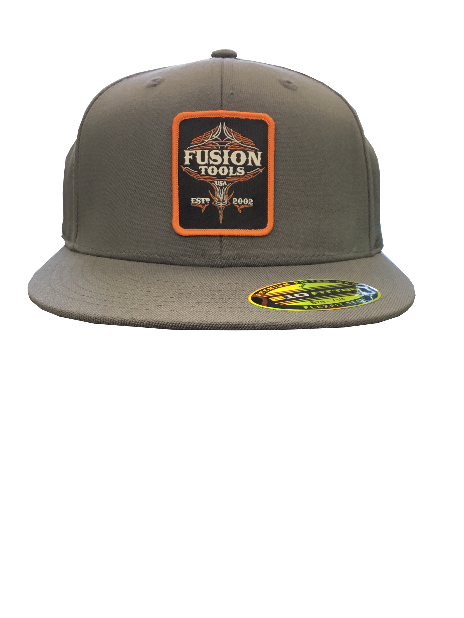 Fitted Grey Flat Bill Hat – Fusion Tools