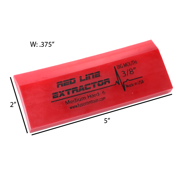 8 RED LINE EXTRACTOR 3/8 THICK SINGLE BEVEL SQUEEGEE BLADE