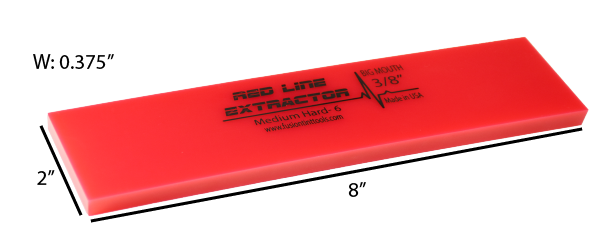 8” RED LINE EXTRACTOR 3/8” THICK NO BEVEL SQUEEGEE BLADE – Fusion